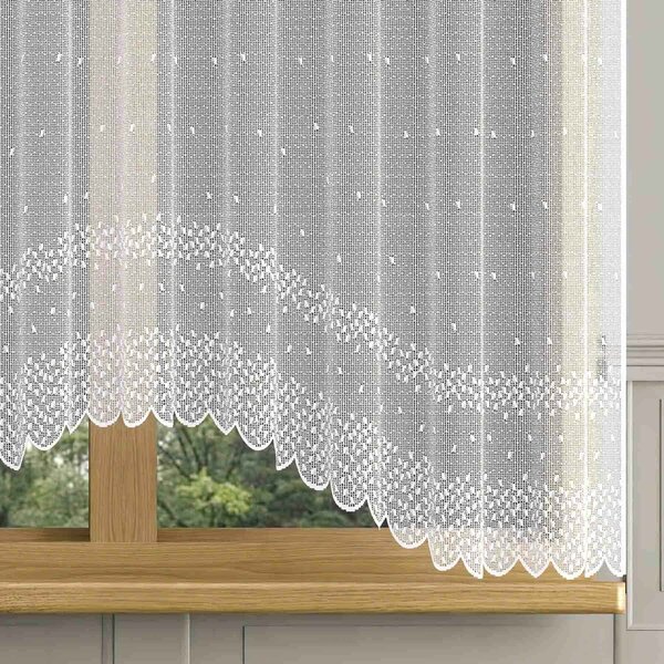 Forbyt žakarová kusová záclona MADISON jednobarevná bílá, výška 120 cm x šířka 220 cm (na okno)