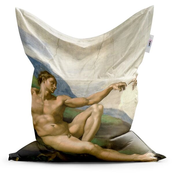 Sablio Sedací vak Stvoření Adama - Michelangelo Buonarroti - 150x100 cm