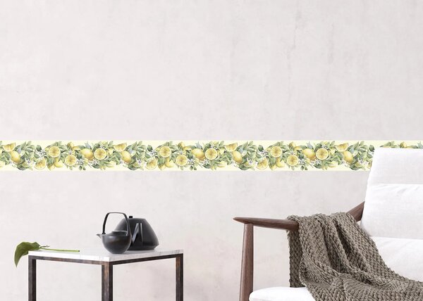 Samolepící bordura na zeď Jasné Citrony | 5 m x 13.8 cm | DWB8447