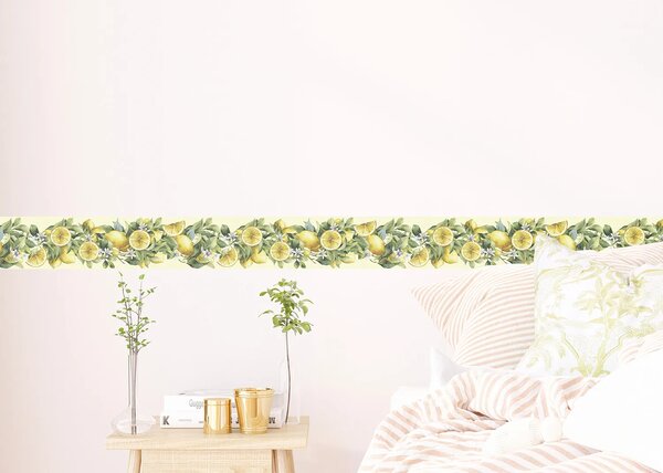 Samolepící bordura na zeď Jasné Citrony | 5 m x 13.8 cm | DWB8447