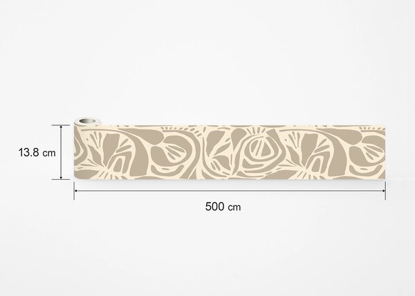 Samolepící bordura na zeď Moderní Abstraktní Flóra | 5 m x 13.8 cm | DWB8443