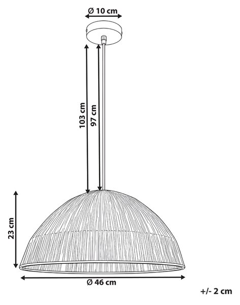 Závěsná lampa WERU Proutí Přírodní
