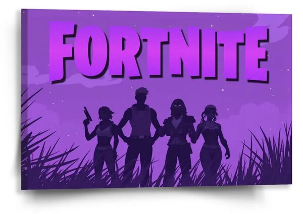 Sablio Obraz FORTNITE Fialová silueta - 60x40 cm