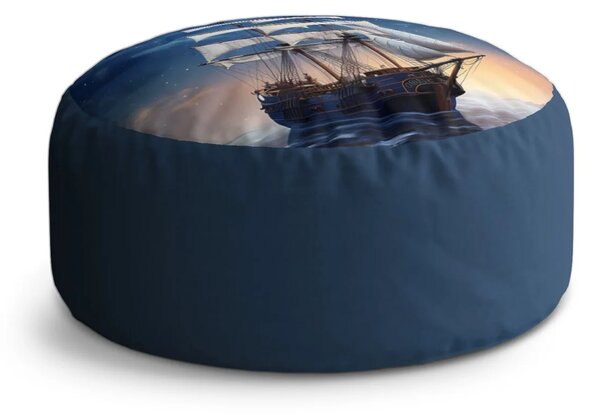 Sablio Taburet Circle Plachetnice mezi horami: 38x48 cm