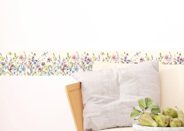 Samolepící bordura na zeď Divoká Akvarelová Flóra | 5 m x 13.8 cm | DWB8457