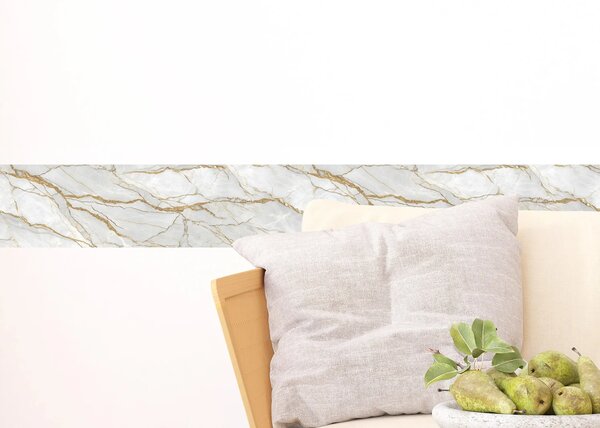 Samolepící bordura na zeď Bohatý Mramor | 5 m x 13.8 cm | DWB8453