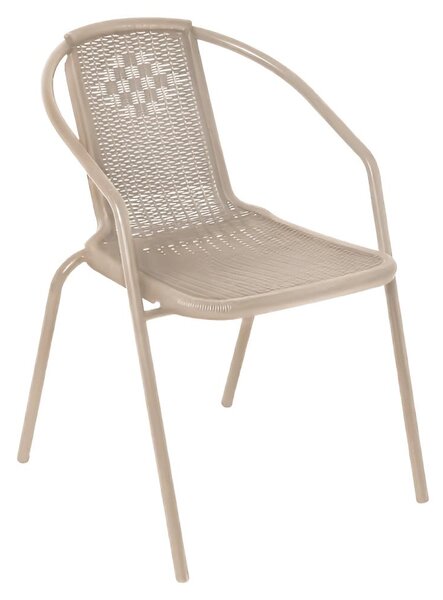 Zahradní židle Fendy (champagne)ocel + plast)