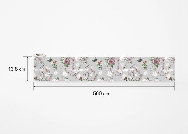 Samolepící bordura na zeď Pastelová Zahrada | 5 m x 13.8 cm | DWB8469