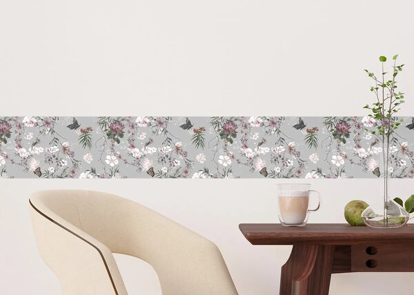 Samolepící bordura na zeď Pastelová Zahrada | 5 m x 13.8 cm | DWB8469