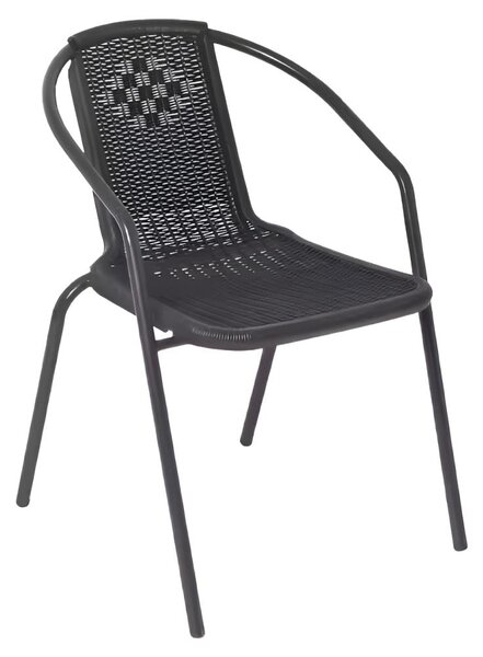 Zahradní židle Fendy (černá)ocel + plast)