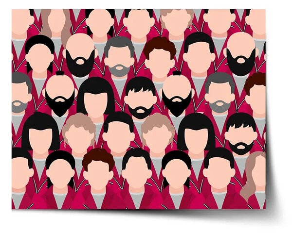 Sablio Plakát Money heist Anonymní tváře - 60x40 cm