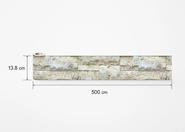 Samolepící bordura na zeď Béžové Cihly | 5 m x 13.8 cm | DWB8471