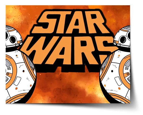 Sablio Plakát Star Wars Ohnivé pozadí - 60x40 cm