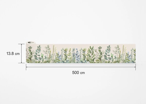 Samolepící bordura na zeď Zeleně | 5 m x 13.8 cm | DWB8477