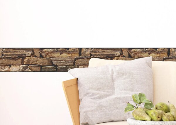 Samolepící bordura na zeď Pískové Cihly | 5 m x 13.8 cm | DWB8475