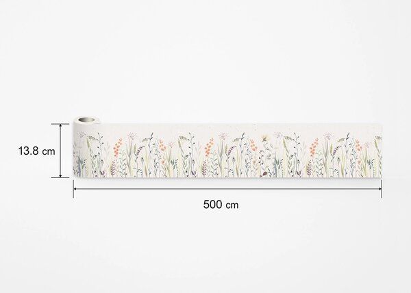 Samolepící bordura na zeď Jemný Květ | 5 m x 13.8 cm | DWB8485