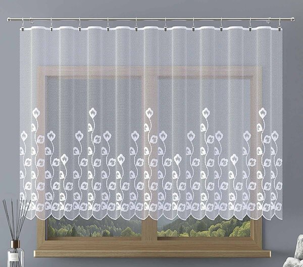 Forbyt žakarová kusová záclona EMILIA jednobarevná bílá, výška 250 cm x šířka 180 cm (na dveře)