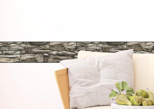 Samolepící bordura na zeď Kamenné Zdivo | 5 m x 13.8 cm | DWB8473