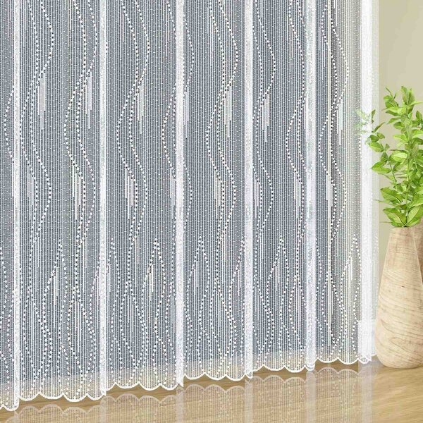 Forbyt žakarová kusová záclona DISON jednobarevná bílá, výška 120 cm x šířka 220 cm (na okno)