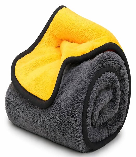 4sleep Ručník na sušení auta MAGIC MICROFIBER, mikrovlákno, šedožlutý, 40x40cm
