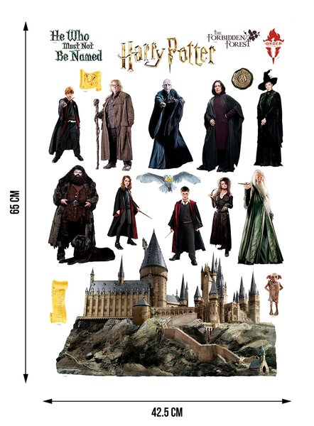 Dětská samolepka na zeď Harry Potter Kouzelné Bradavice | 42.5 x 65 cm | DDKM1655