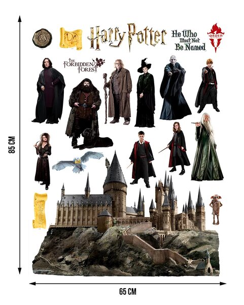 Dětská samolepka na zeď Harry Potter Kouzelné Bradavice | 65 x 85 cm | DDK2347
