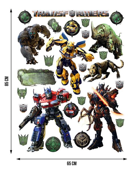 Dětská samolepka na zeď Transformers Útok | 65 x 85 cm | DDK2361
