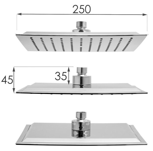 Erga Oslo, sprchová souprava s pákovou baterií a policí, chromová, ERG-YKA-BP.OSLO-25-CHR