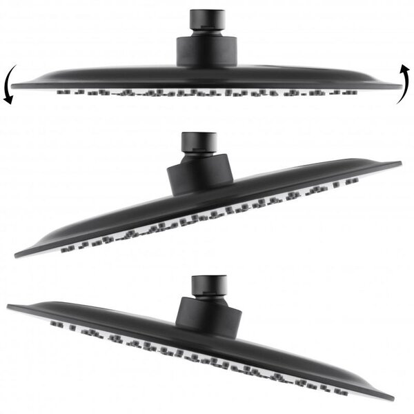 Erga Erga, SLIM sprchová hlavice o průměru 25cm, černá matná, ERG-YKA-BP.BRG25-BLK