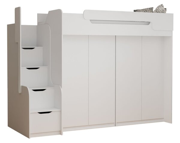 Multifunkční postel 90x200 RORA 3 - bílá