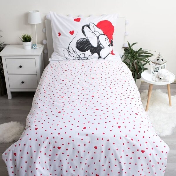 Povlečení Mickey a Minnie Love 05 Bavlna, 140/200, 70/90 cm