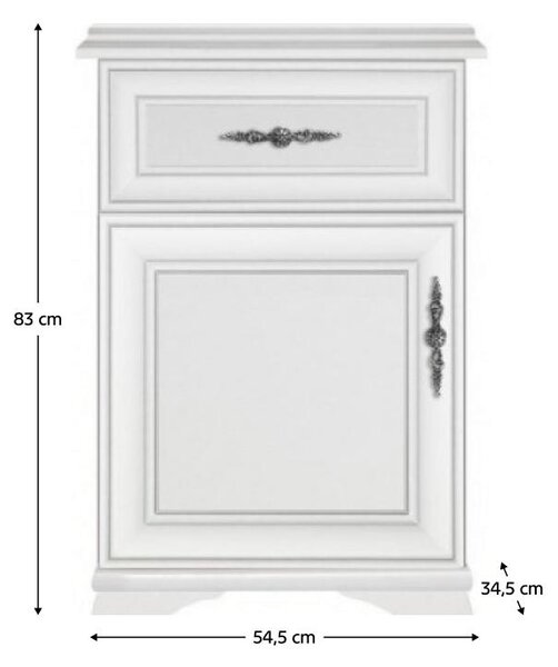 Komoda Kuito KOM1D1SL + P (alpská bílá)