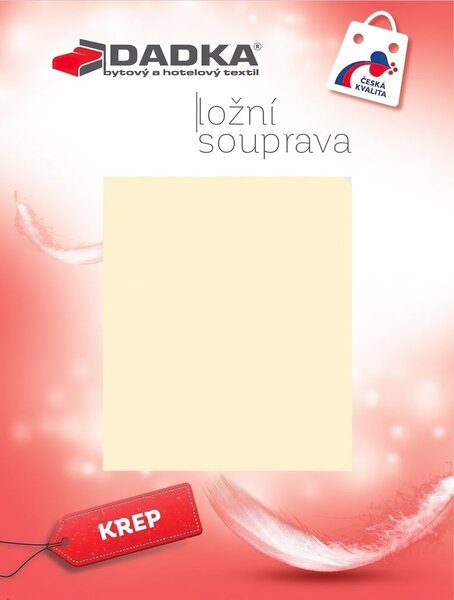 Dadka Povlečení UNI ŽLUTÝ, krep, 140x200cm + 70x90cm