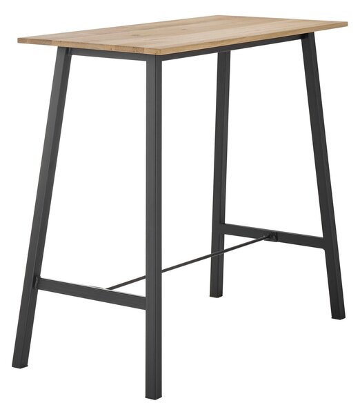BAROVÝ STŮL, dub, černá, barvy dubu, 120/60/104 cm Boxxx - Barové stoly, Online Only