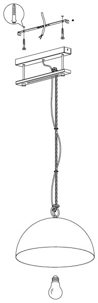 Eglo 43396 - Lustr na lanku HODSOLL 1xE27/40W/230V