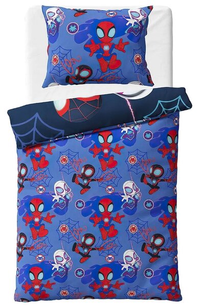 Carbotex povlečení SPIDEY PAVOUČÍ DOBRODRUŽSTVÍ, modré, bavlna hladká, 140x200cm + 70x90cm