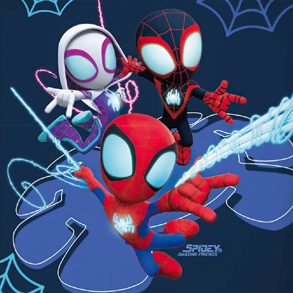 Carbotex povlečení SPIDEY PAVOUČÍ DOBRODRUŽSTVÍ, modré, bavlna hladká, 140x200cm + 70x90cm