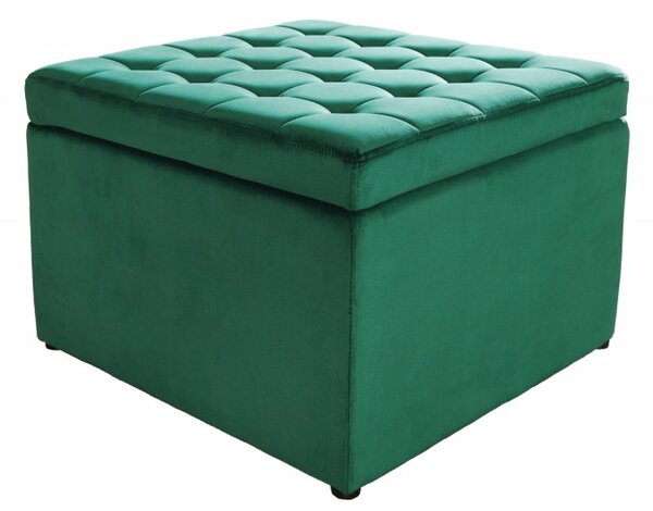 Smaragdový sametový taburet Modern Barock 60 cm
