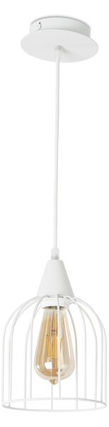 Light for home - Závěsné svítidlo na lanku ve světlém provedení 40888 "MATRIX", 1x60W, E27, Bílá