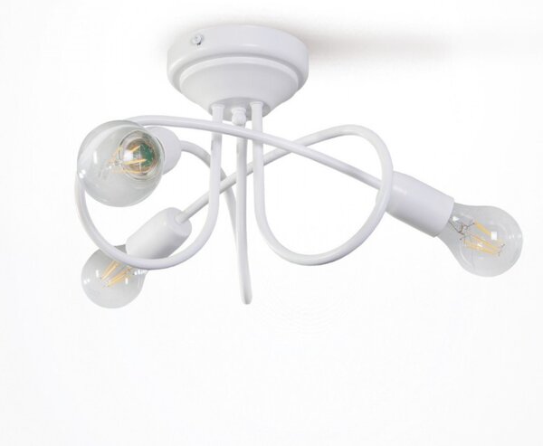 Light for home - Lustr přisazený ke stropu 30703 "STYLE", 3x60W, E27, Bílá