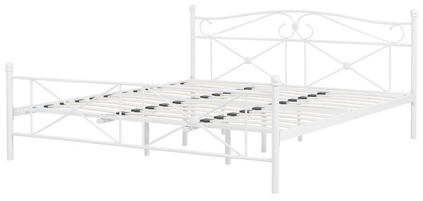 Postel Kov RODEZ 180 x 200 cm Bílá
