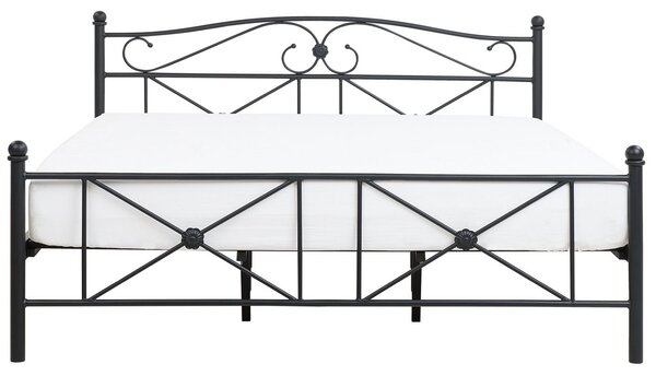 Postel Kov RODEZ 180 x 200 cm Černá