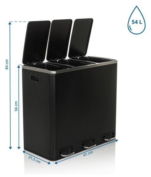 KOŠ NA ODPADKY 3 x 18 l MID.YOU - Odpadkové koše, Online Only
