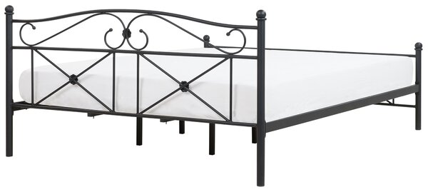 Postel Kov RODEZ 180 x 200 cm Černá