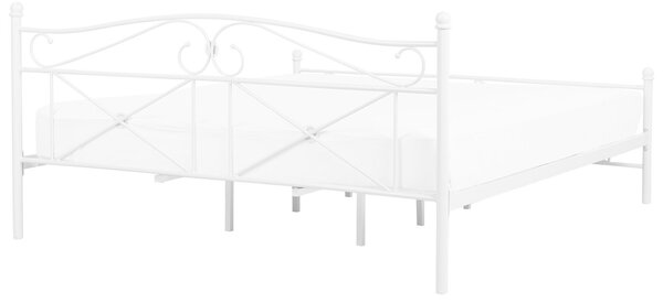 Postel Kov RODEZ 180 x 200 cm Bílá