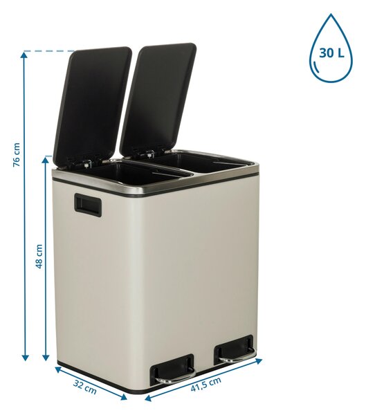 KOŠ NA ODPADKY 2 x 15 l MID.YOU - Odpadkové koše, Online Only