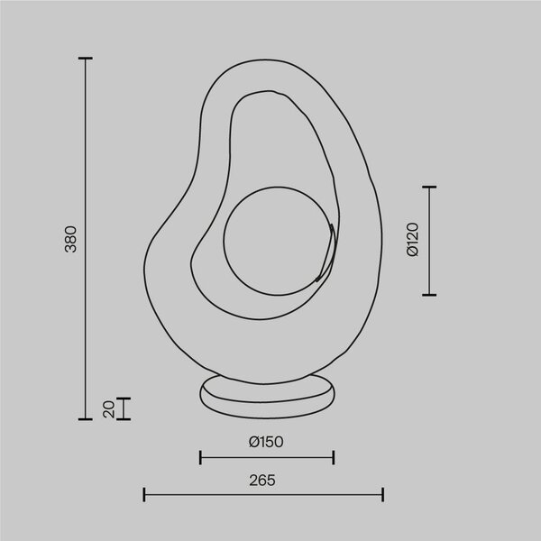 Stolní lampa Opus G9x1 28W MOD380TL-01GR - MAYTONI