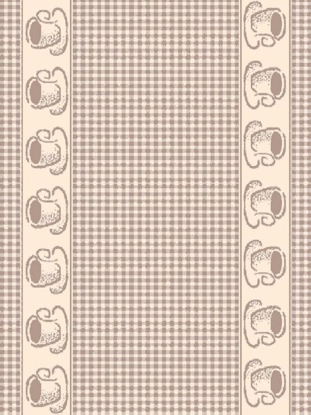 Praktik kuchyňské utěrky EGYPTSKÁ BAVLNA GINA, CUP, káva, béžová, šedá, 3 kusy, 50x70cm