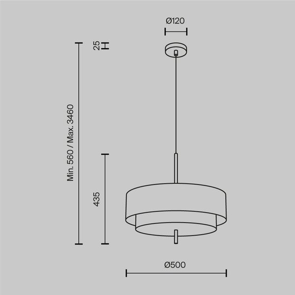 Závěsné svítidlo Bergamo E27x5 60W MOD613PL-05W - MAYTONI