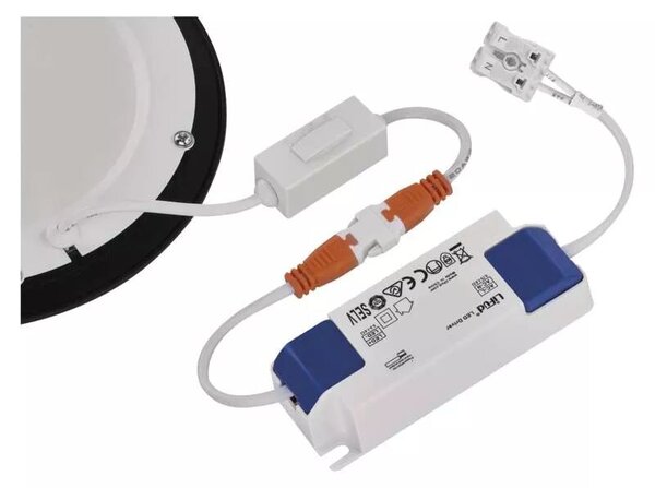EMOS Černý vestavný LED panel kulatý 170mm 12,5W CCT Premium ZD1333